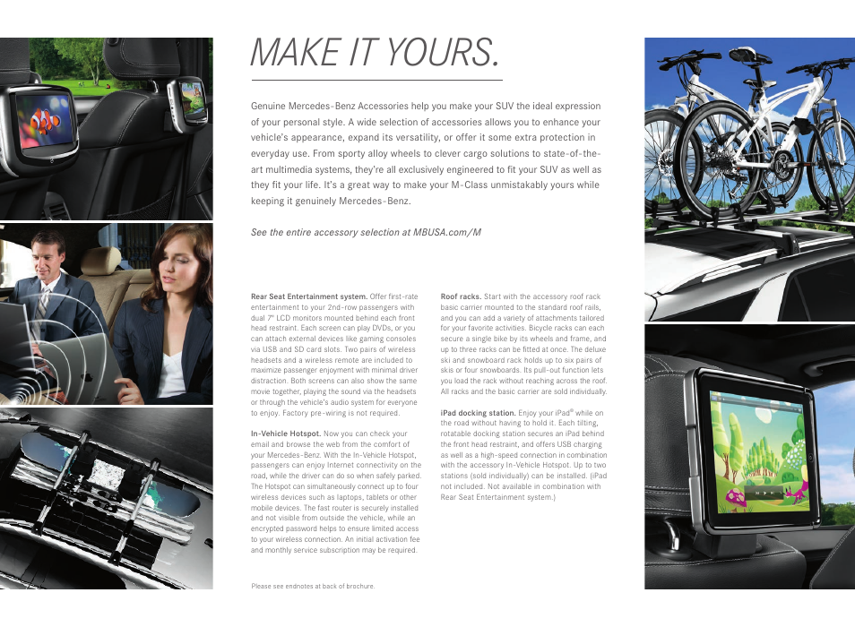 Make it yours | Mercedes-Benz M-CLASS User Manual | Page 20 / 24
