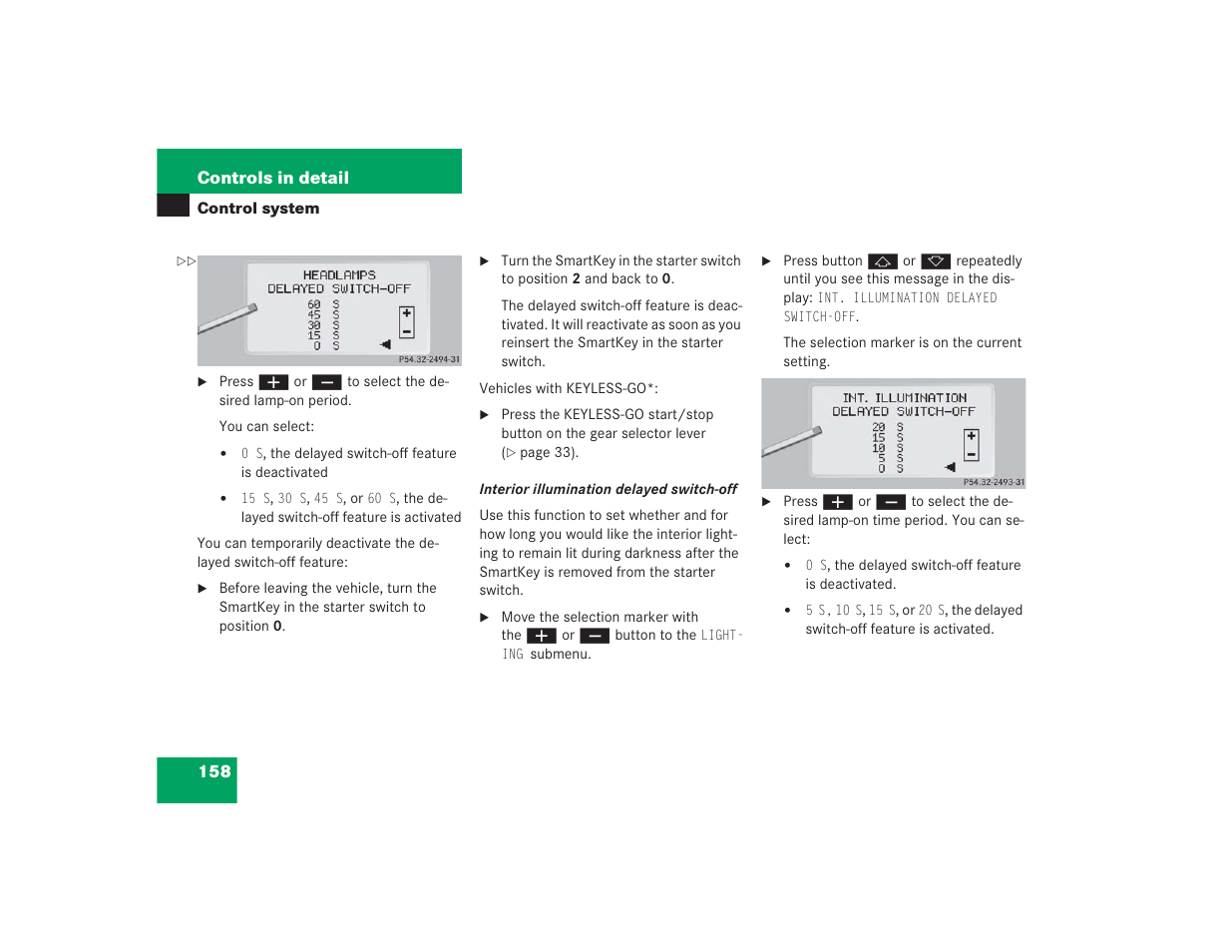 158 controls in detail | Mercedes-Benz S 4300 User Manual | Page 159 / 435
