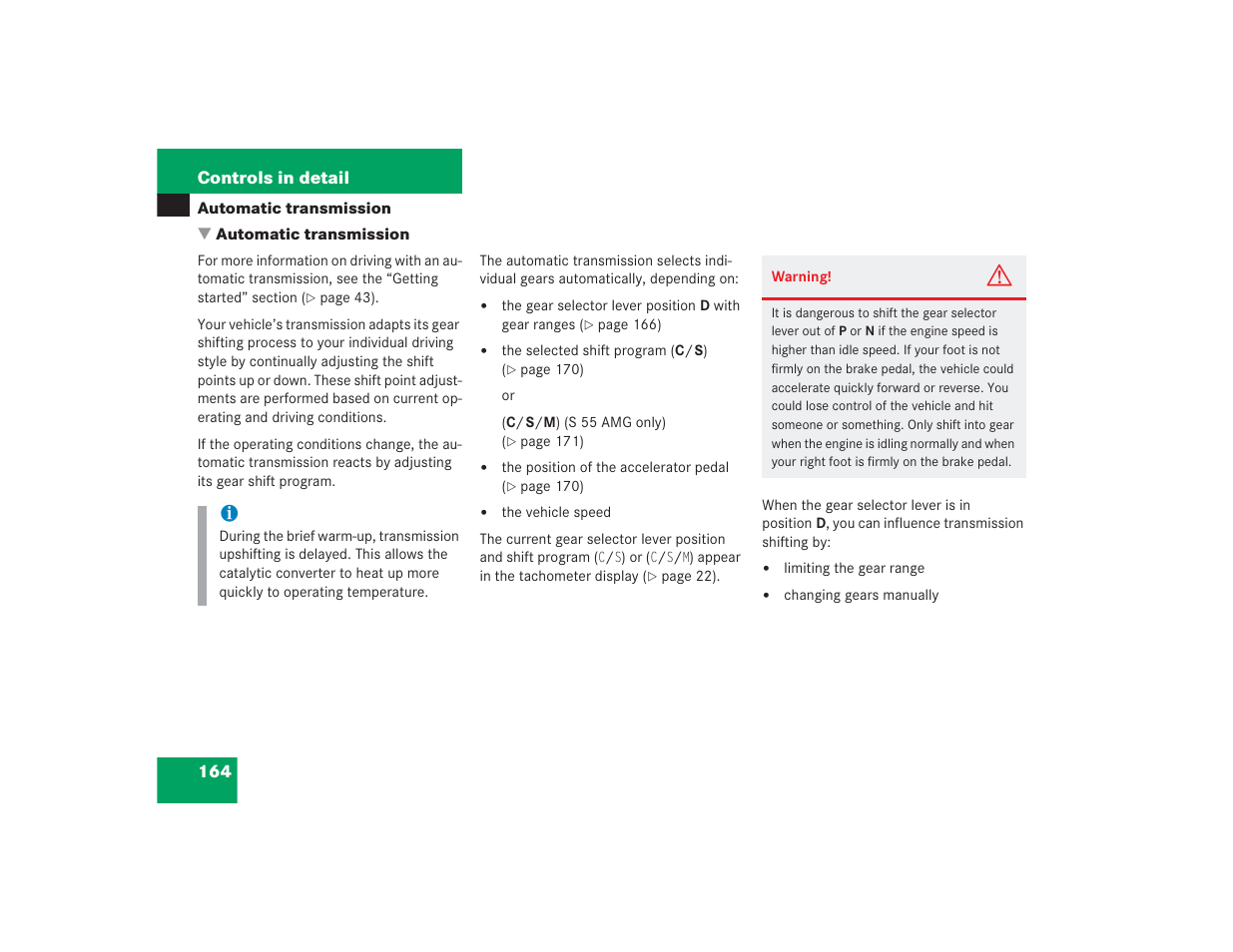 Mercedes-Benz S 4300 User Manual | Page 165 / 435