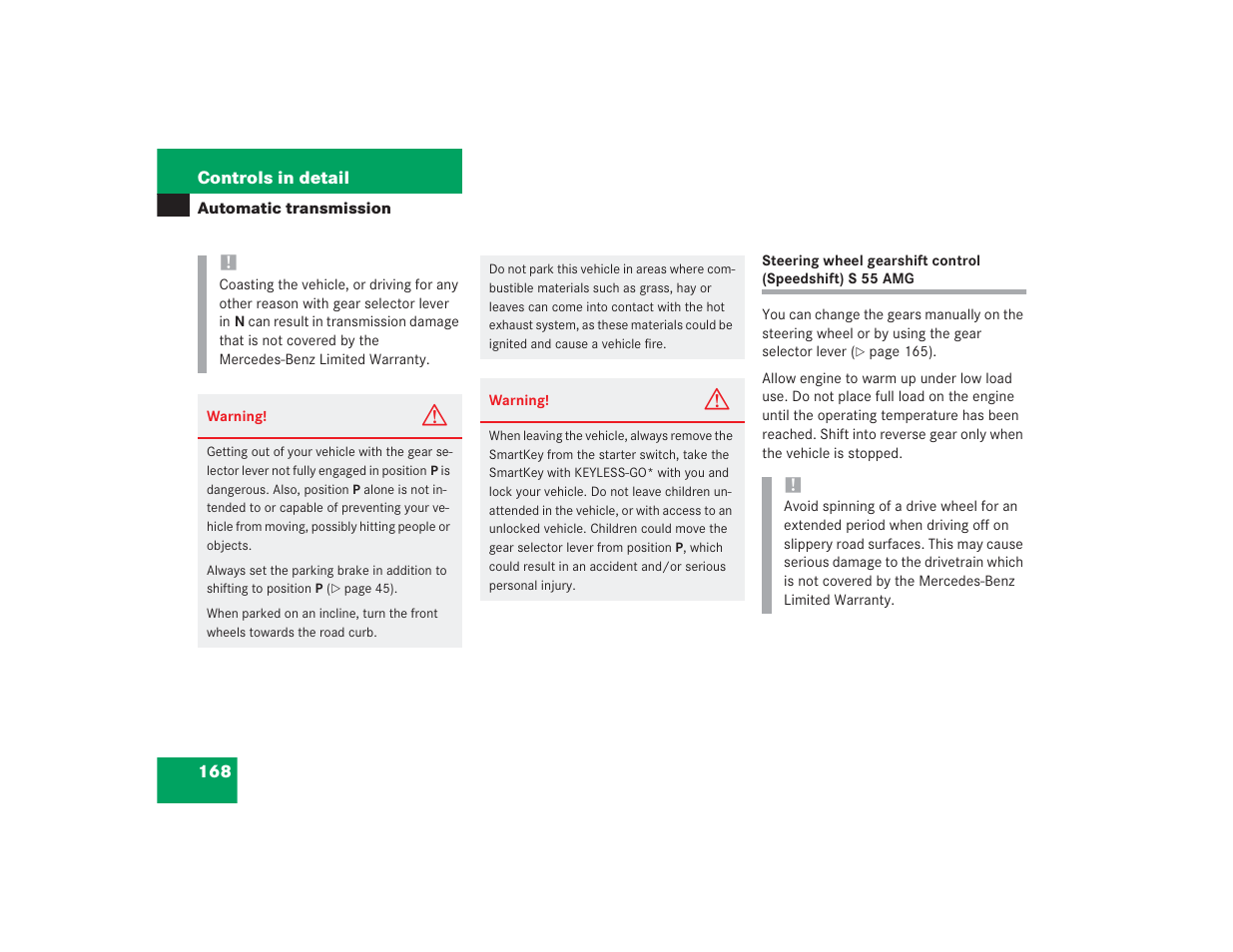 Mercedes-Benz S 4300 User Manual | Page 169 / 435