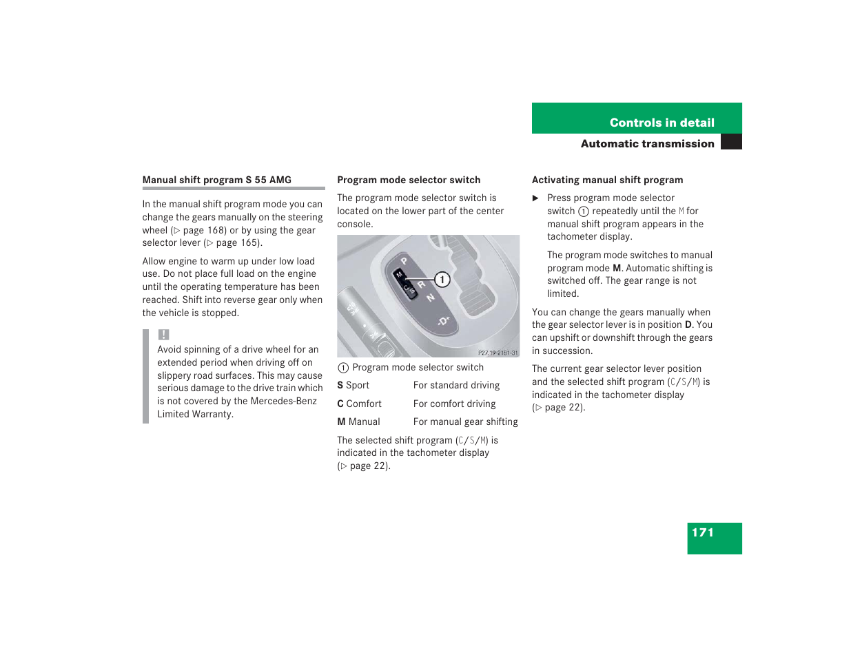 Mercedes-Benz S 4300 User Manual | Page 172 / 435