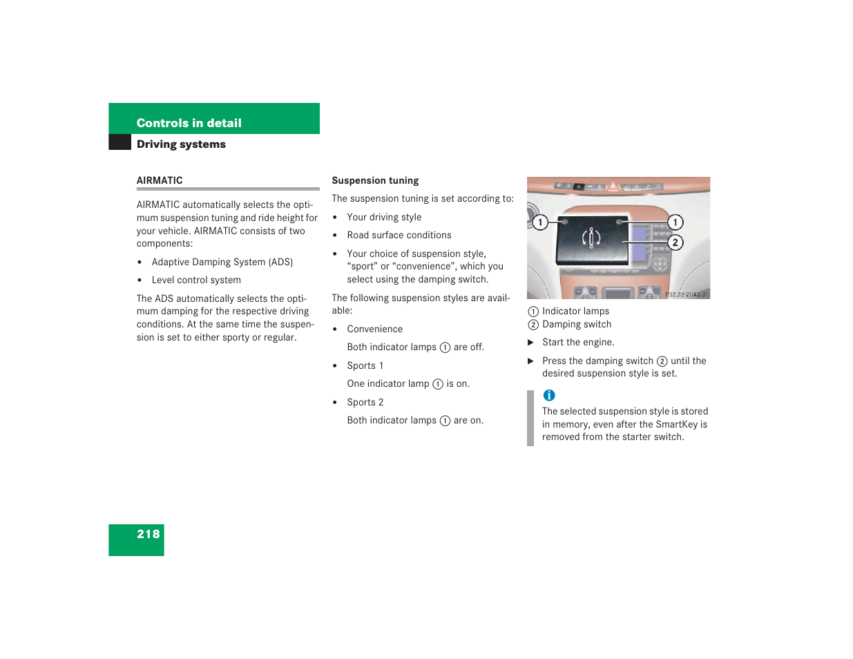 Mercedes-Benz S 4300 User Manual | Page 219 / 435