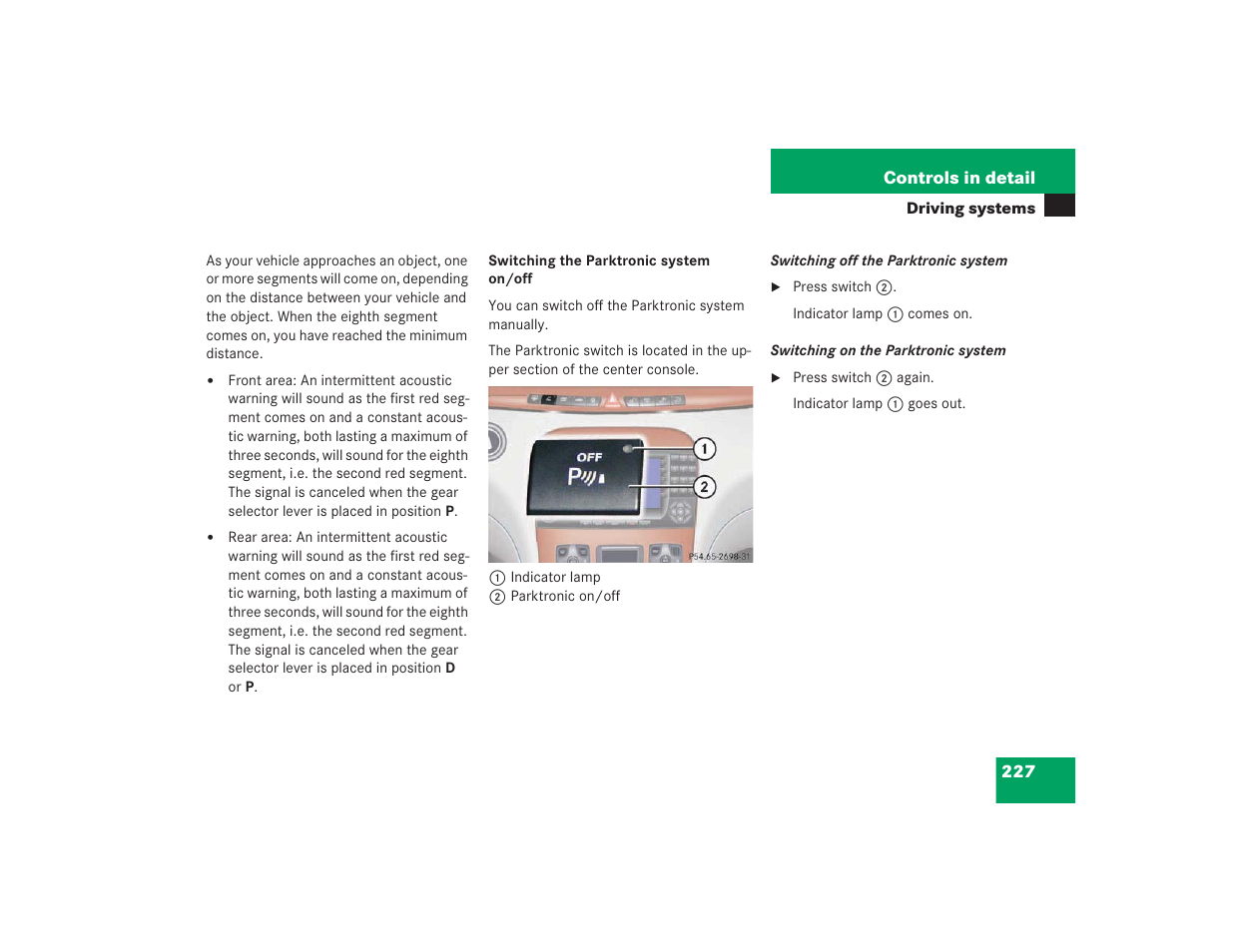 Mercedes-Benz S 4300 User Manual | Page 228 / 435