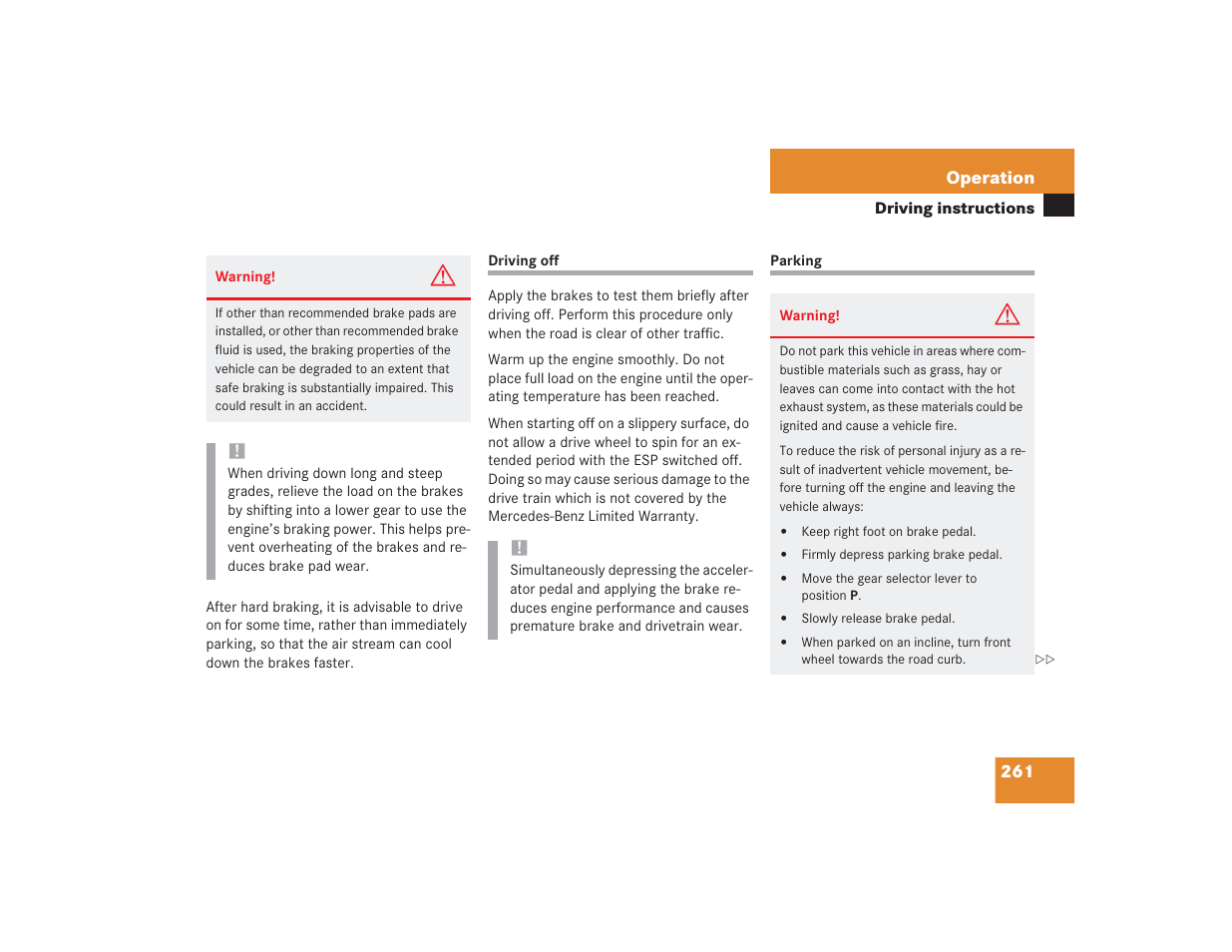Mercedes-Benz S 4300 User Manual | Page 262 / 435