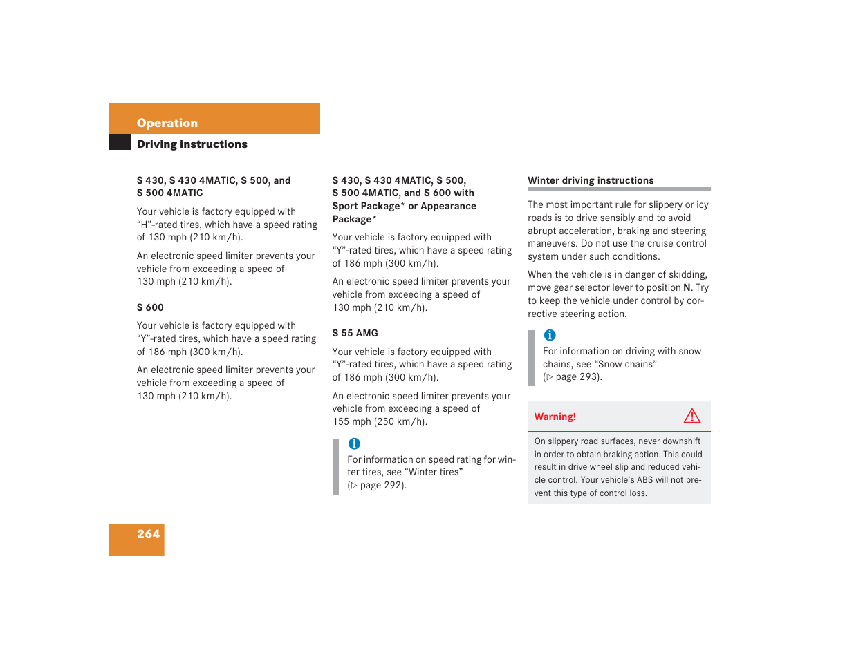 Mercedes-Benz S 4300 User Manual | Page 265 / 435