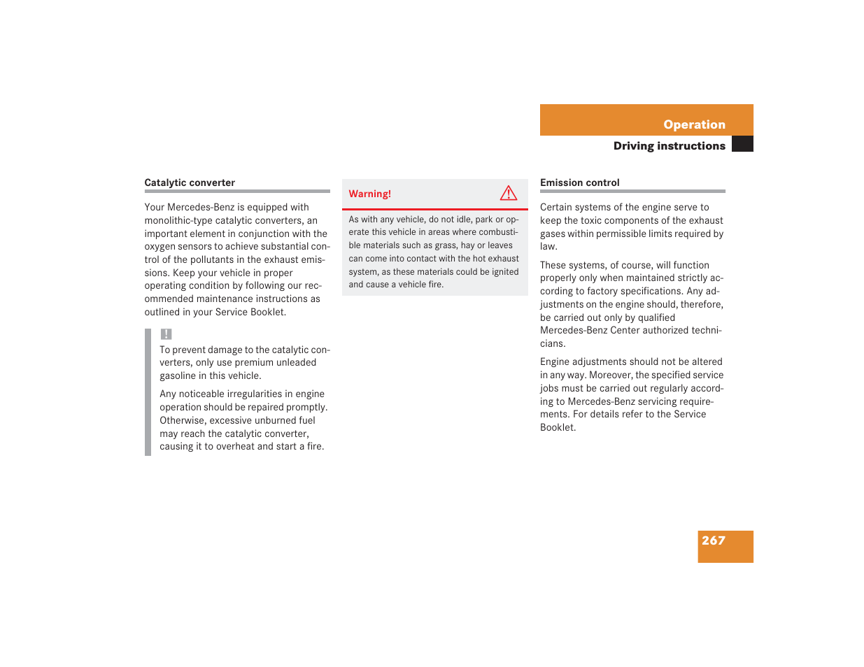 Mercedes-Benz S 4300 User Manual | Page 268 / 435