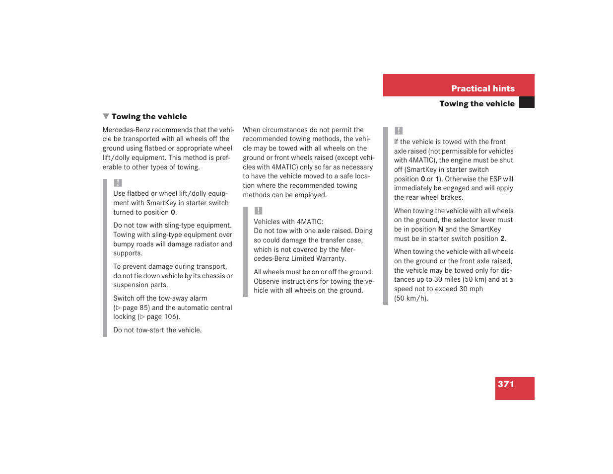 Mercedes-Benz S 4300 User Manual | Page 372 / 435