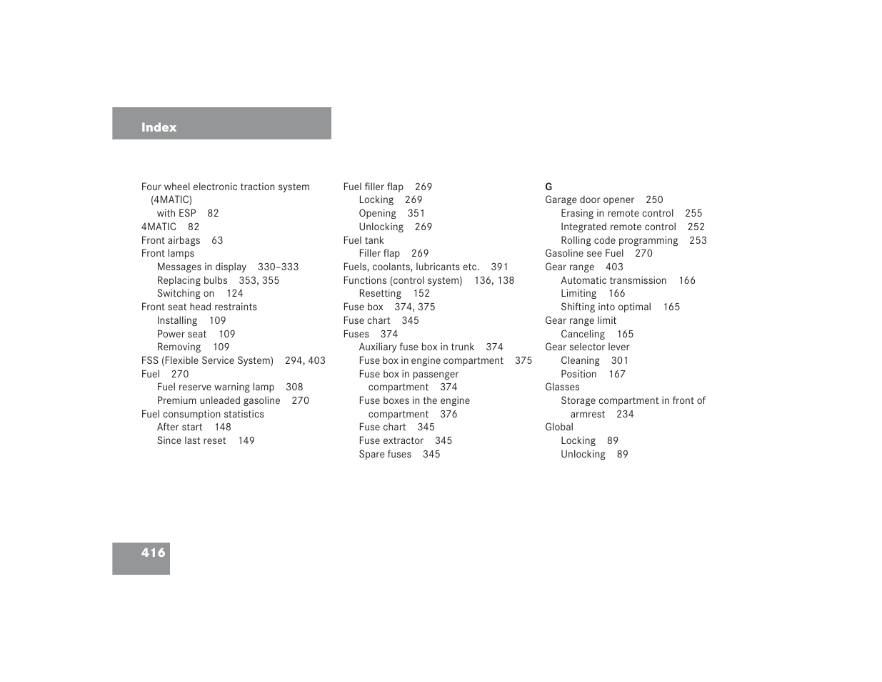 Mercedes-Benz S 4300 User Manual | Page 417 / 435