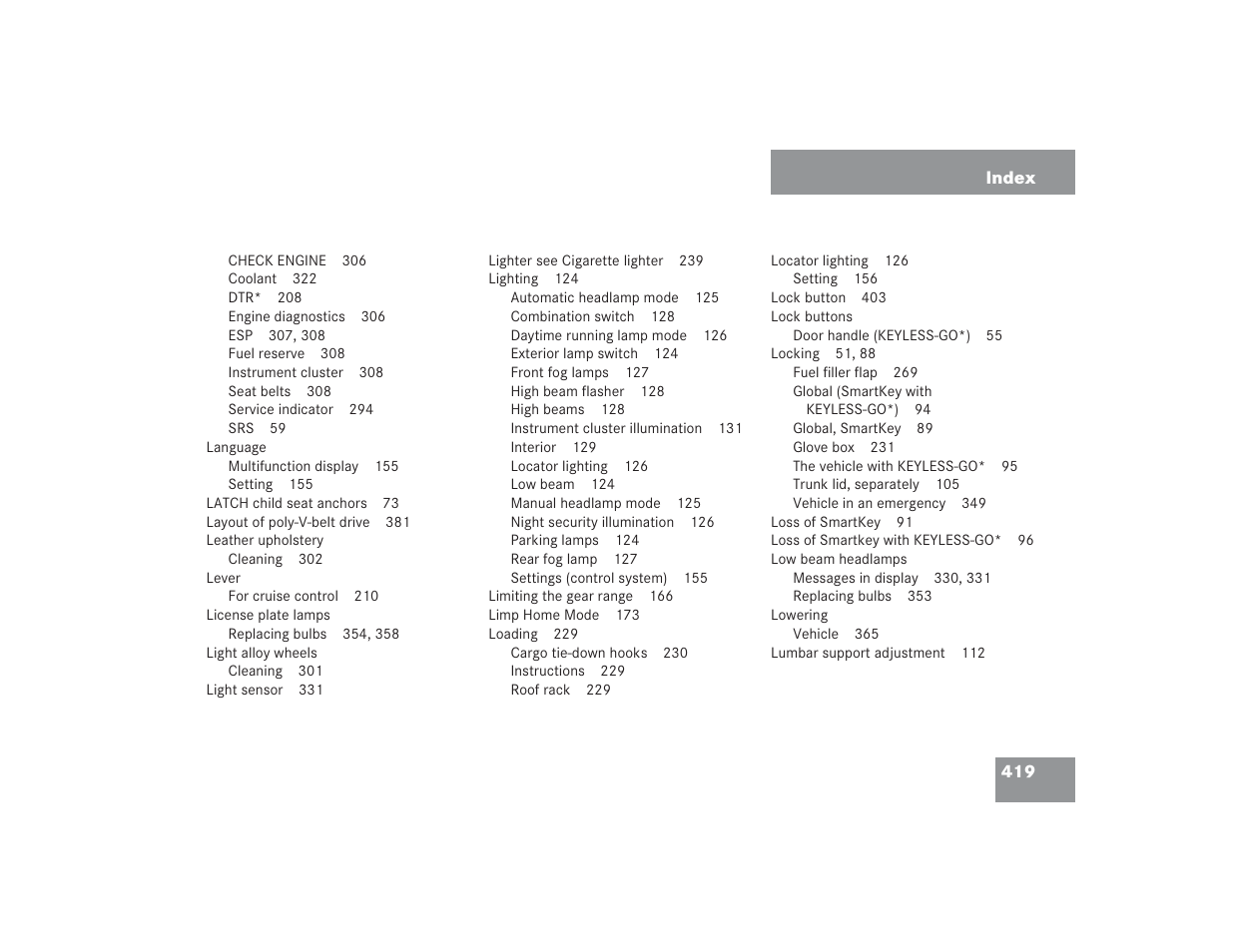 Mercedes-Benz S 4300 User Manual | Page 420 / 435