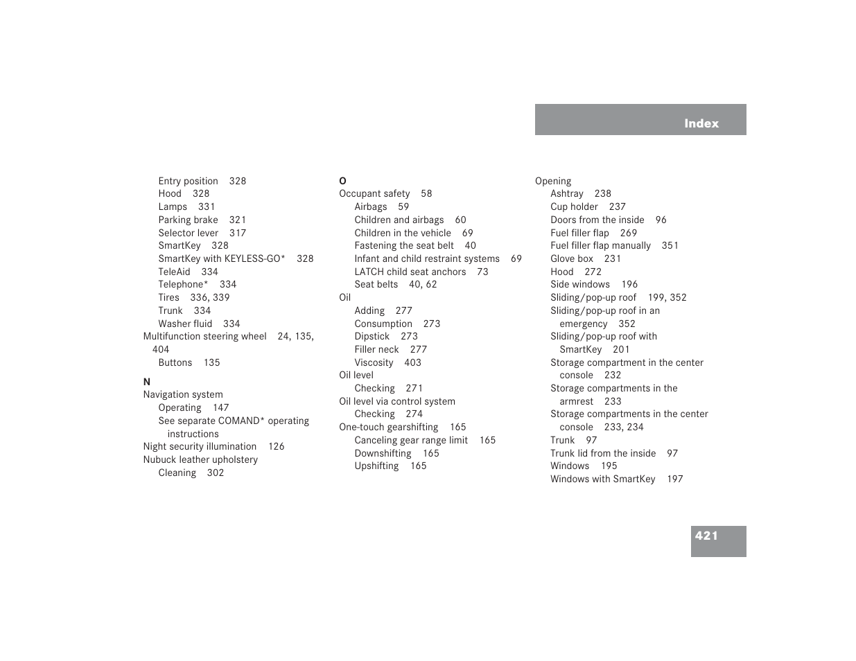 Mercedes-Benz S 4300 User Manual | Page 422 / 435