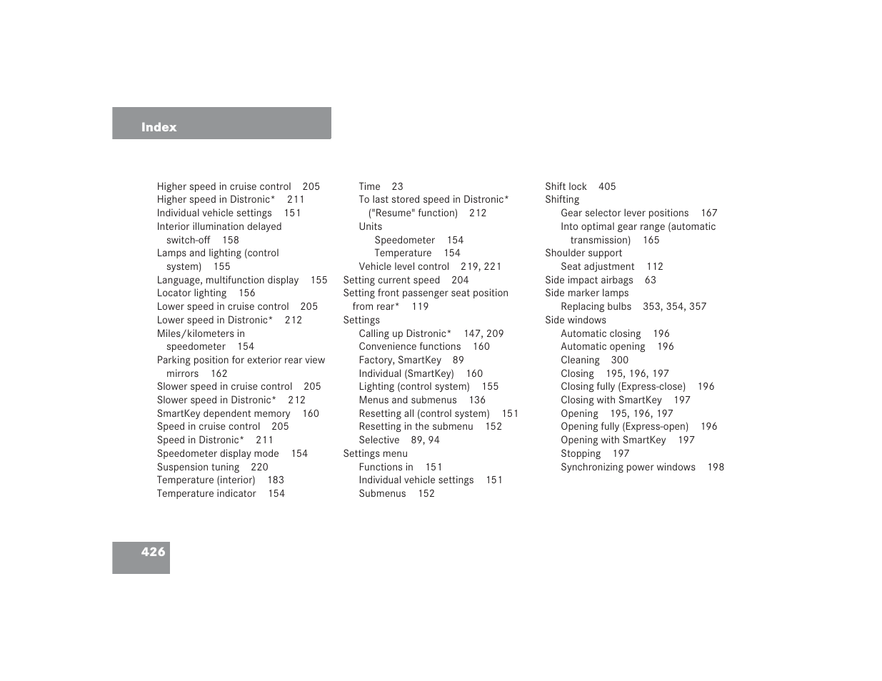 Mercedes-Benz S 4300 User Manual | Page 427 / 435