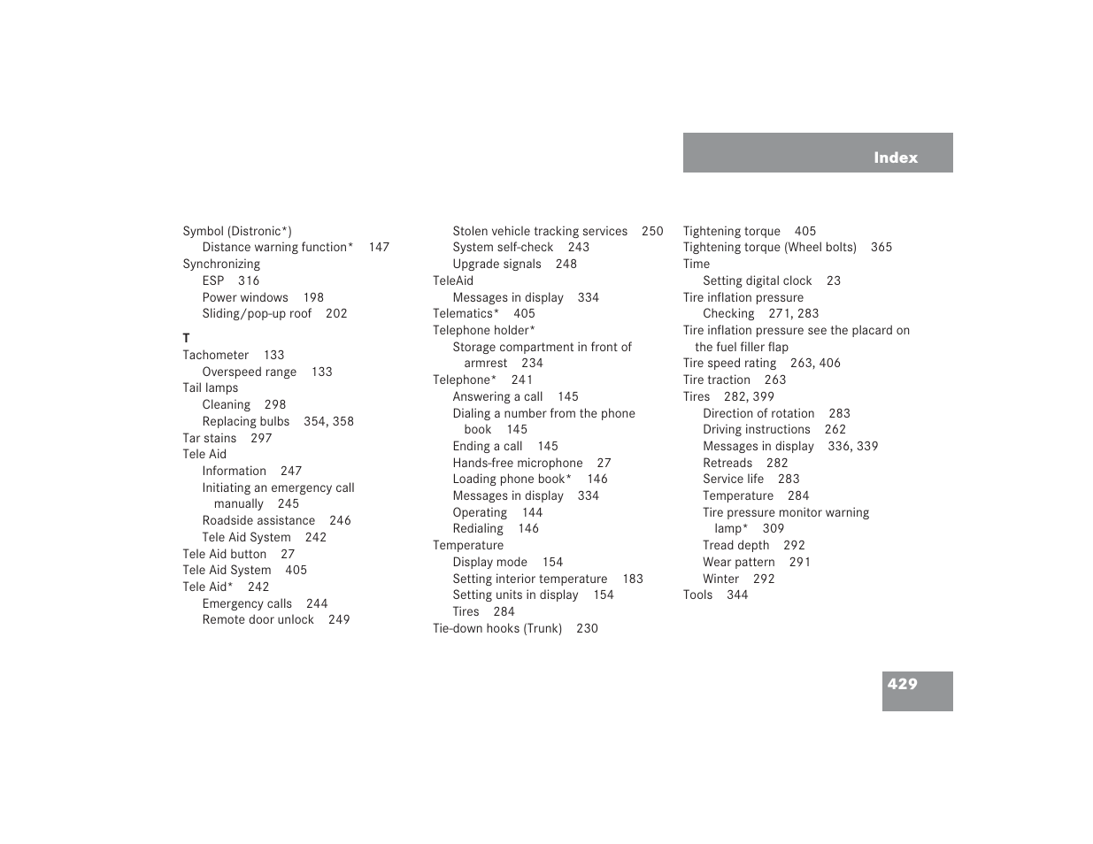 Mercedes-Benz S 4300 User Manual | Page 430 / 435