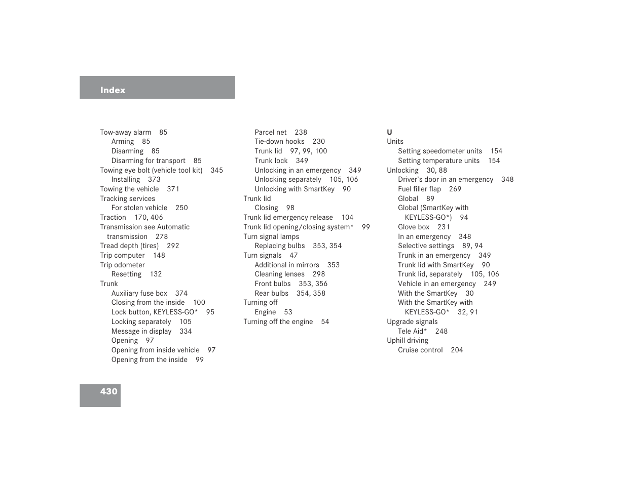 Mercedes-Benz S 4300 User Manual | Page 431 / 435