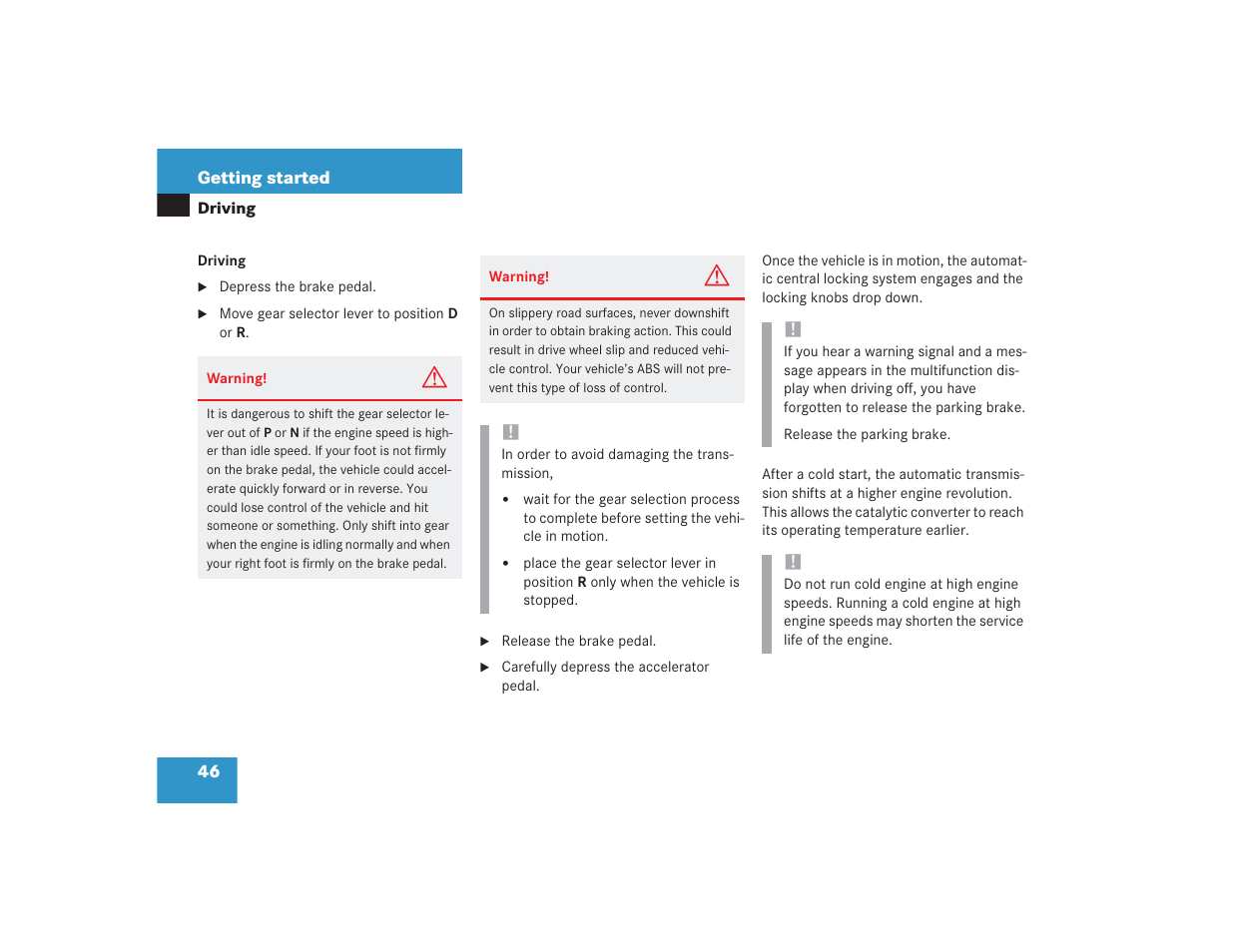 Mercedes-Benz S 4300 User Manual | Page 47 / 435