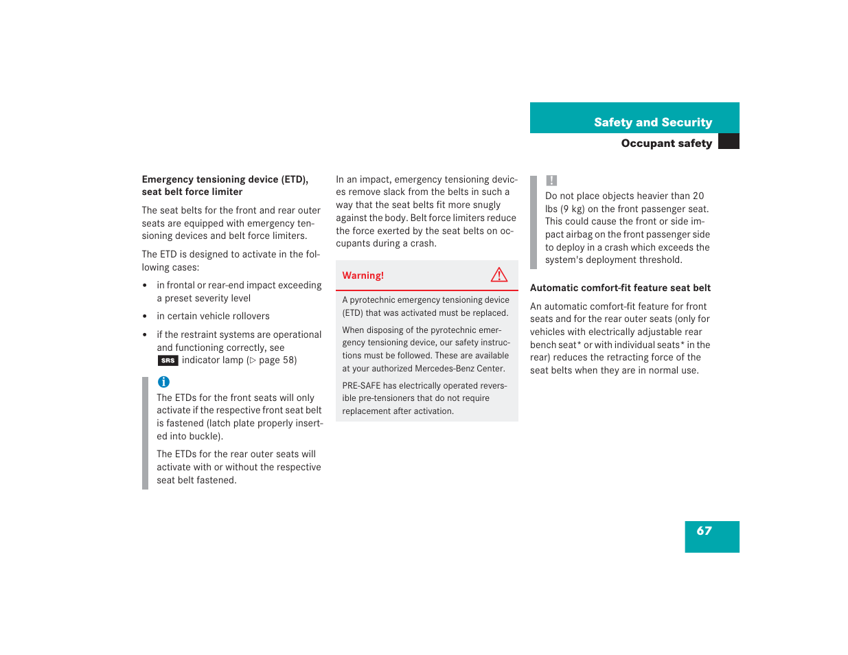 Mercedes-Benz S 4300 User Manual | Page 68 / 435