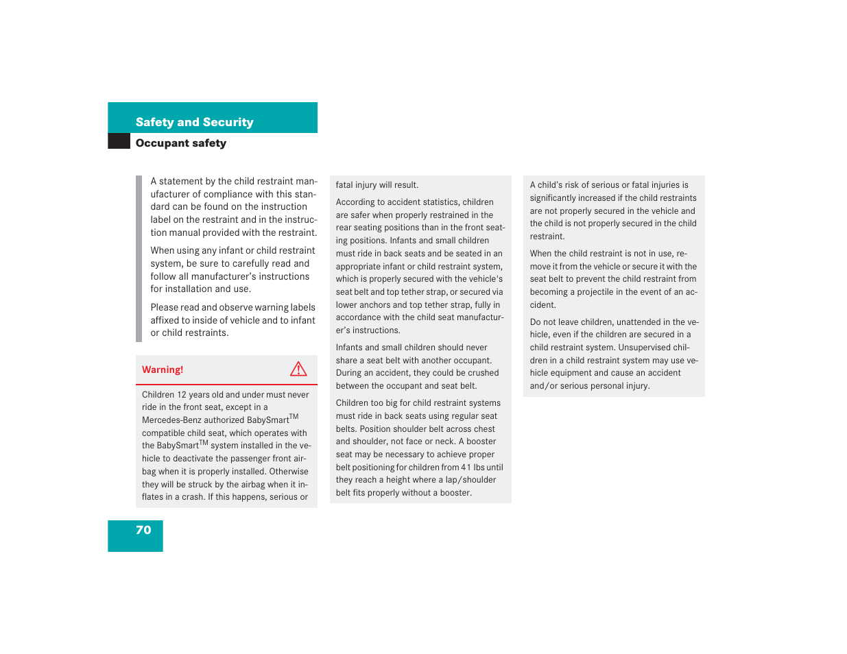 Mercedes-Benz S 4300 User Manual | Page 71 / 435