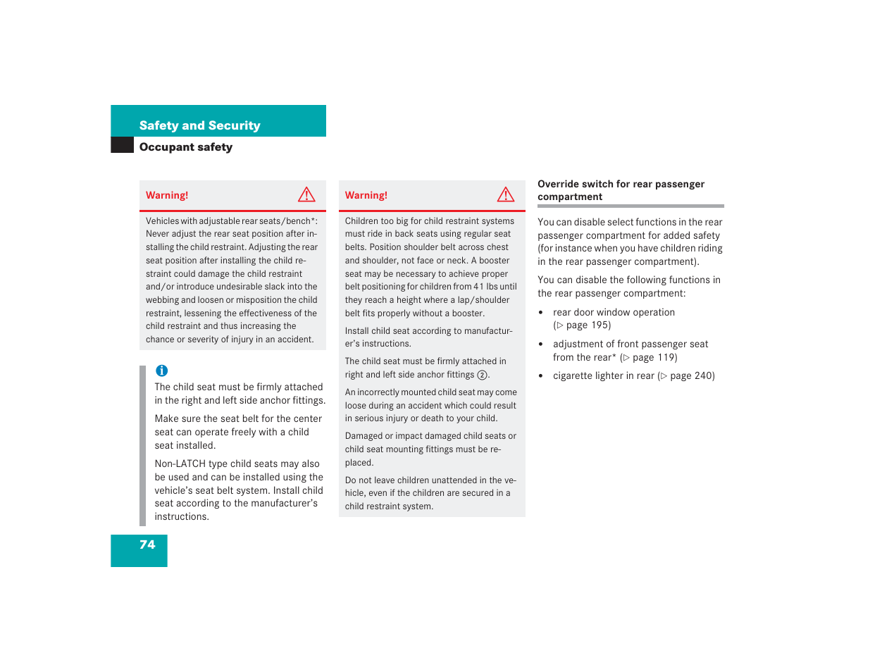 Mercedes-Benz S 4300 User Manual | Page 75 / 435