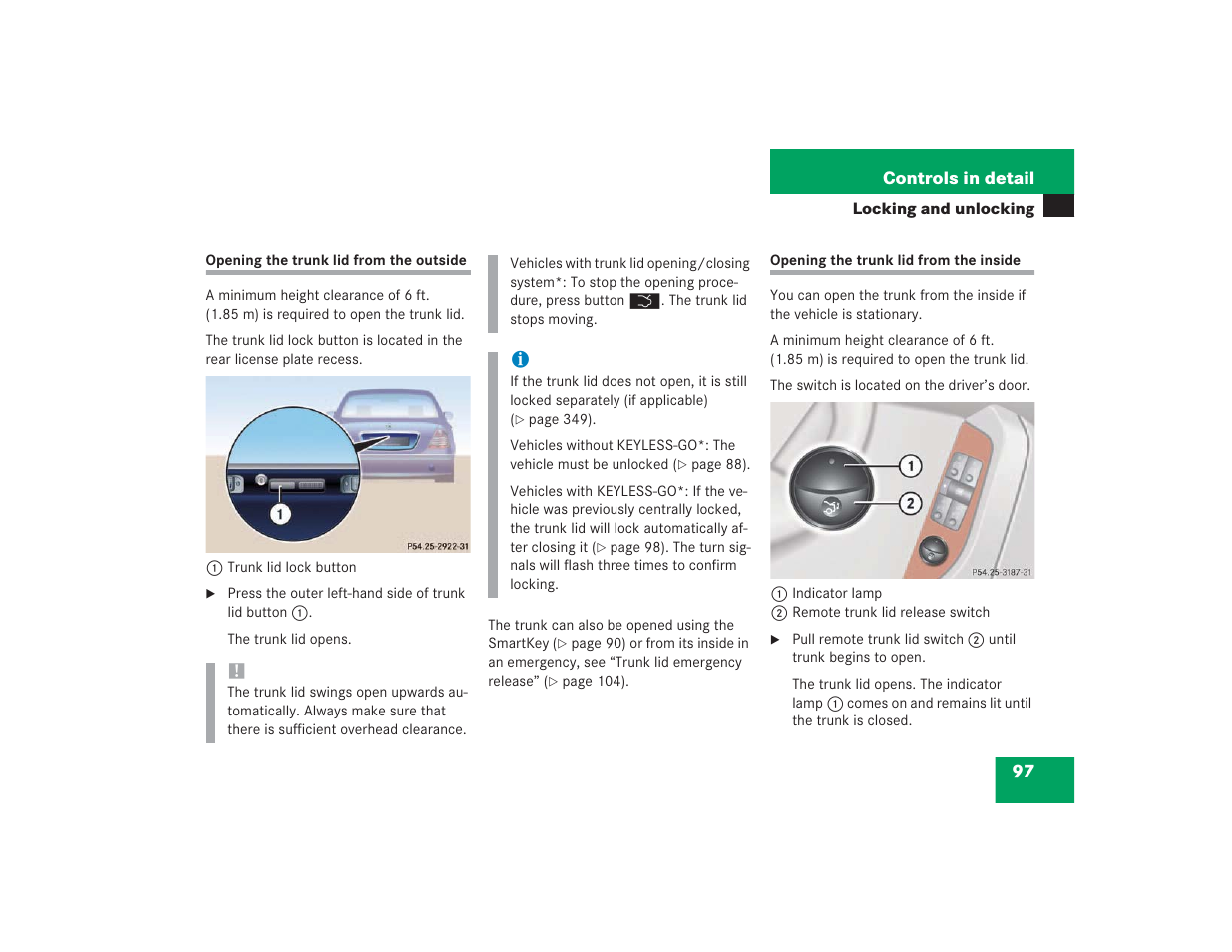 Mercedes-Benz S 4300 User Manual | Page 98 / 435