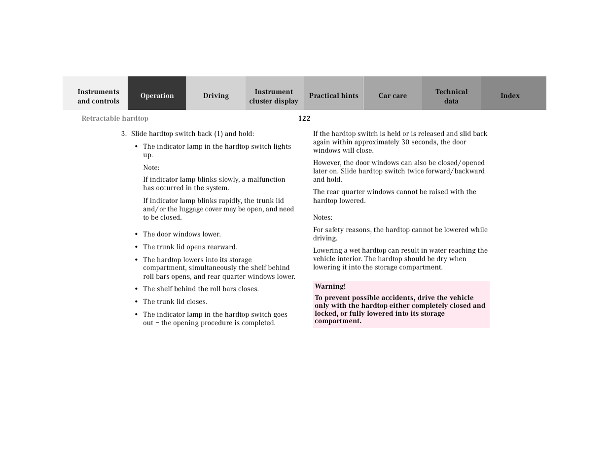 Mercedes-Benz 2001 SLK-Class User Manual | Page 125 / 273