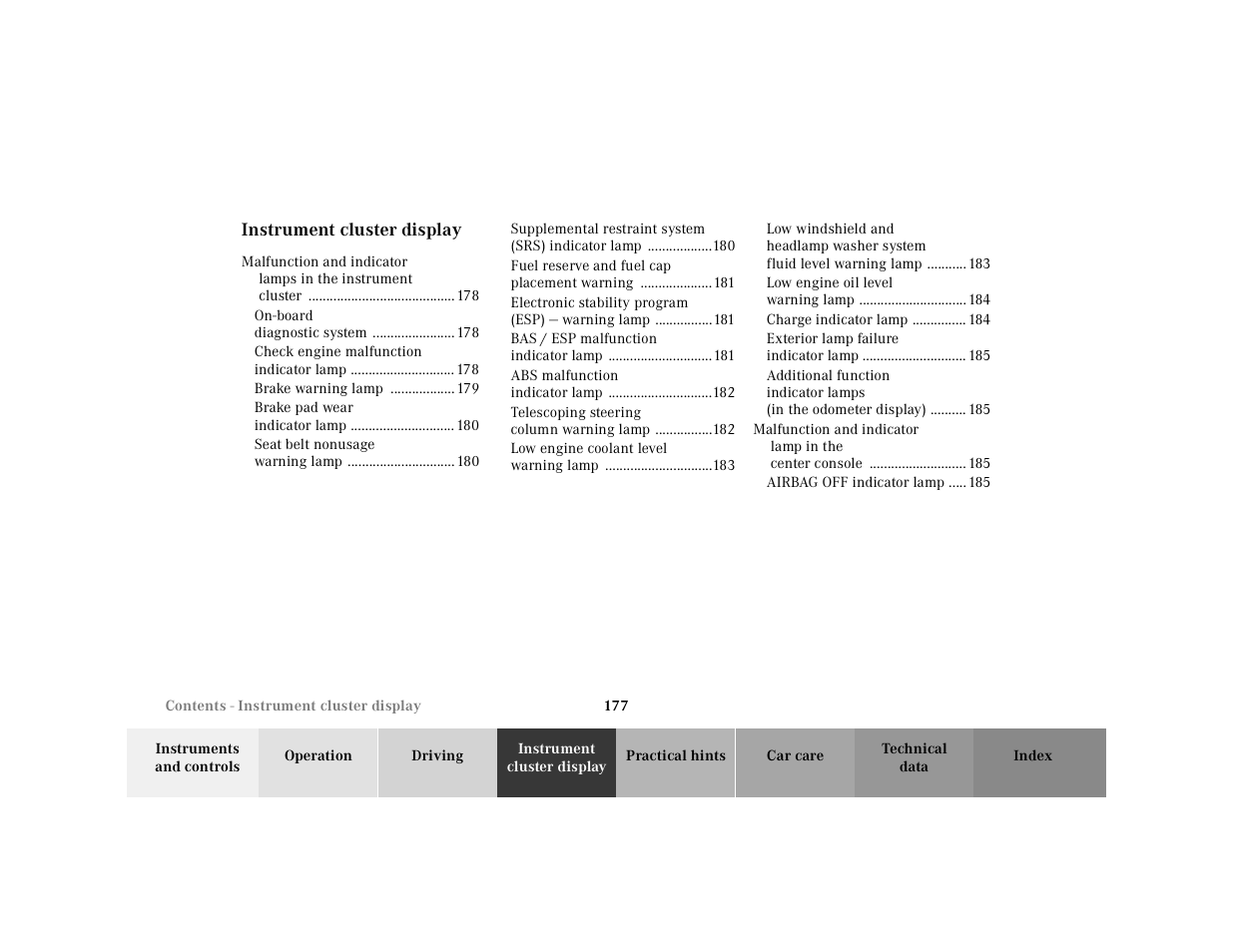Mercedes-Benz 2001 SLK-Class User Manual | Page 180 / 273