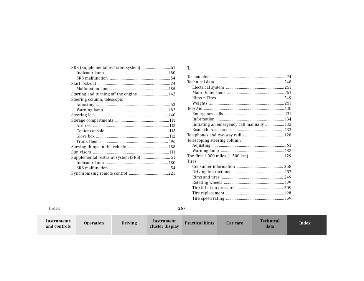 Mercedes-Benz 2001 SLK-Class User Manual | Page 270 / 273