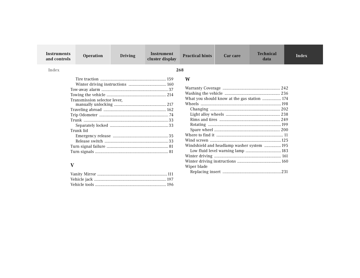 Mercedes-Benz 2001 SLK-Class User Manual | Page 271 / 273