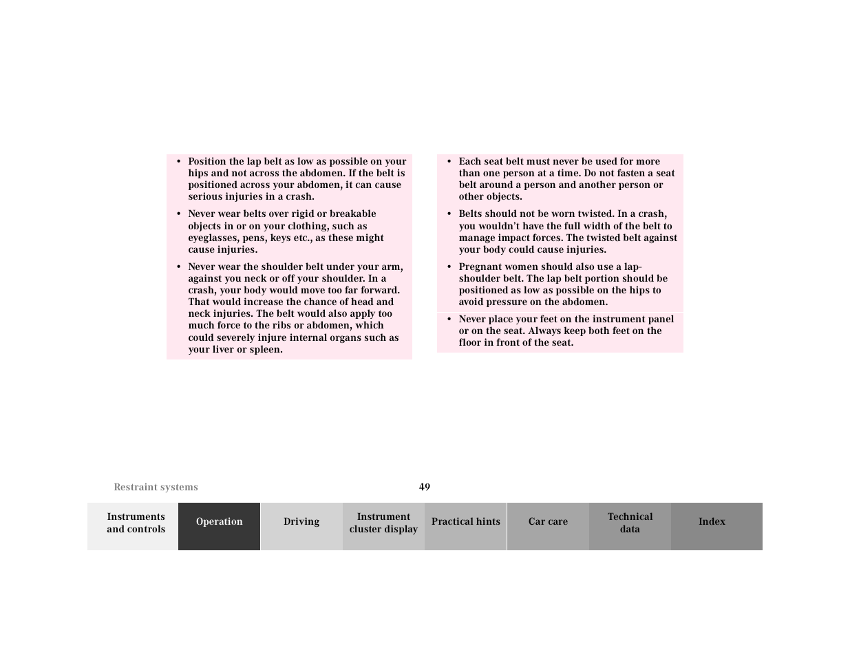 Mercedes-Benz 2001 SLK-Class User Manual | Page 52 / 273