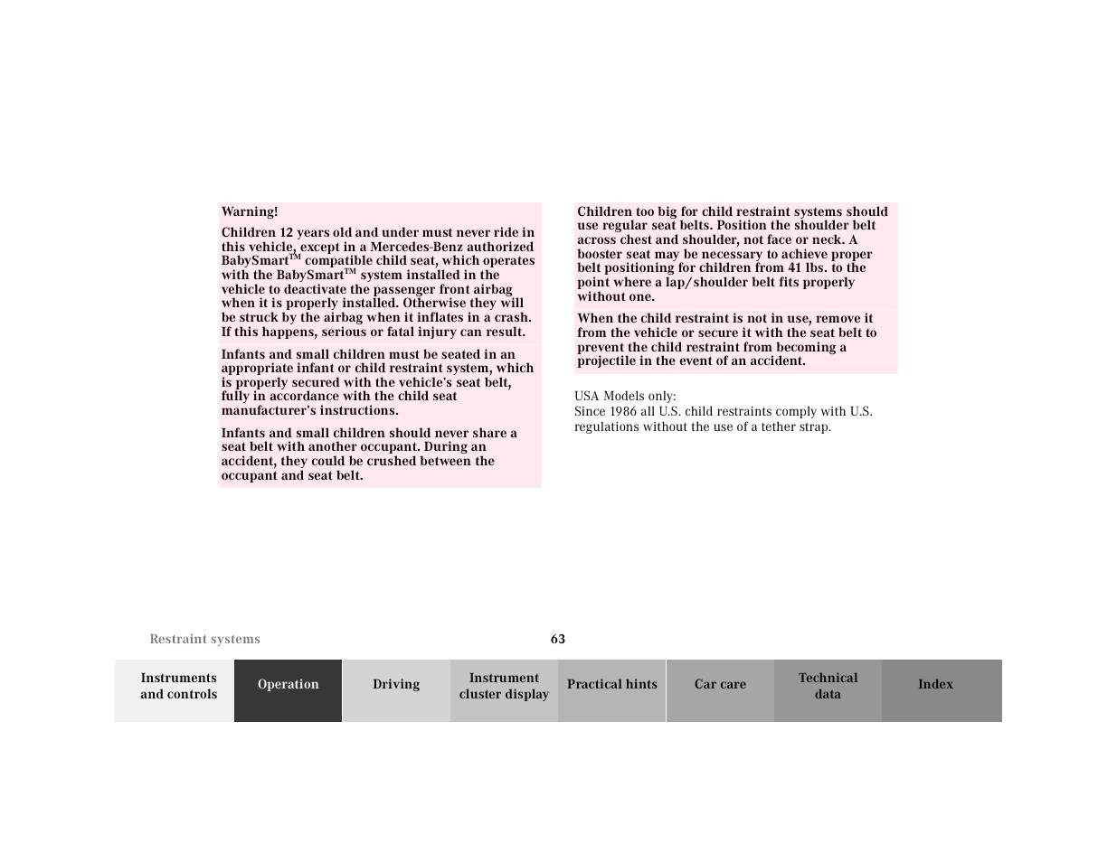 Mercedes-Benz 2001 SLK-Class User Manual | Page 66 / 273