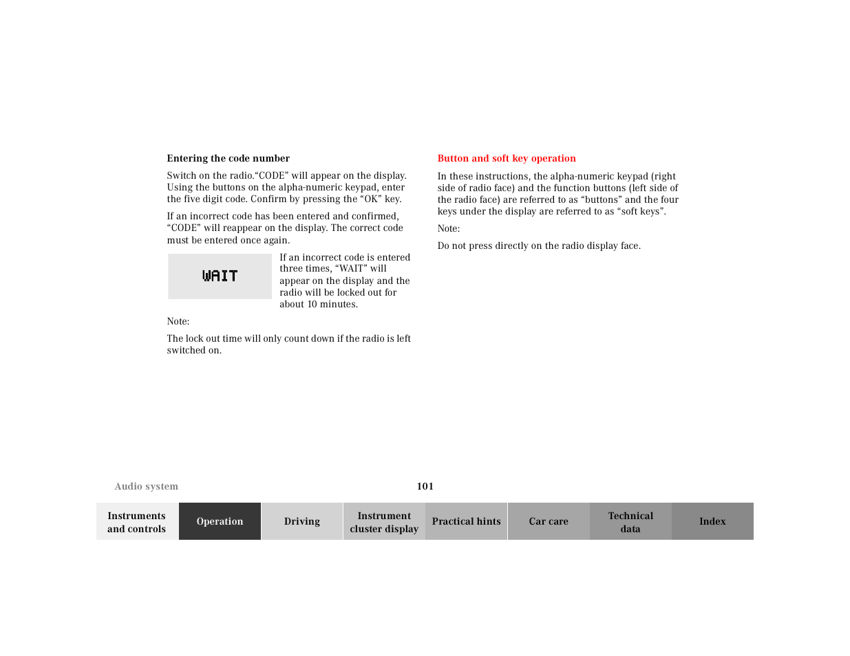 Mercedes-Benz 2002 SL 600 User Manual | Page 105 / 302