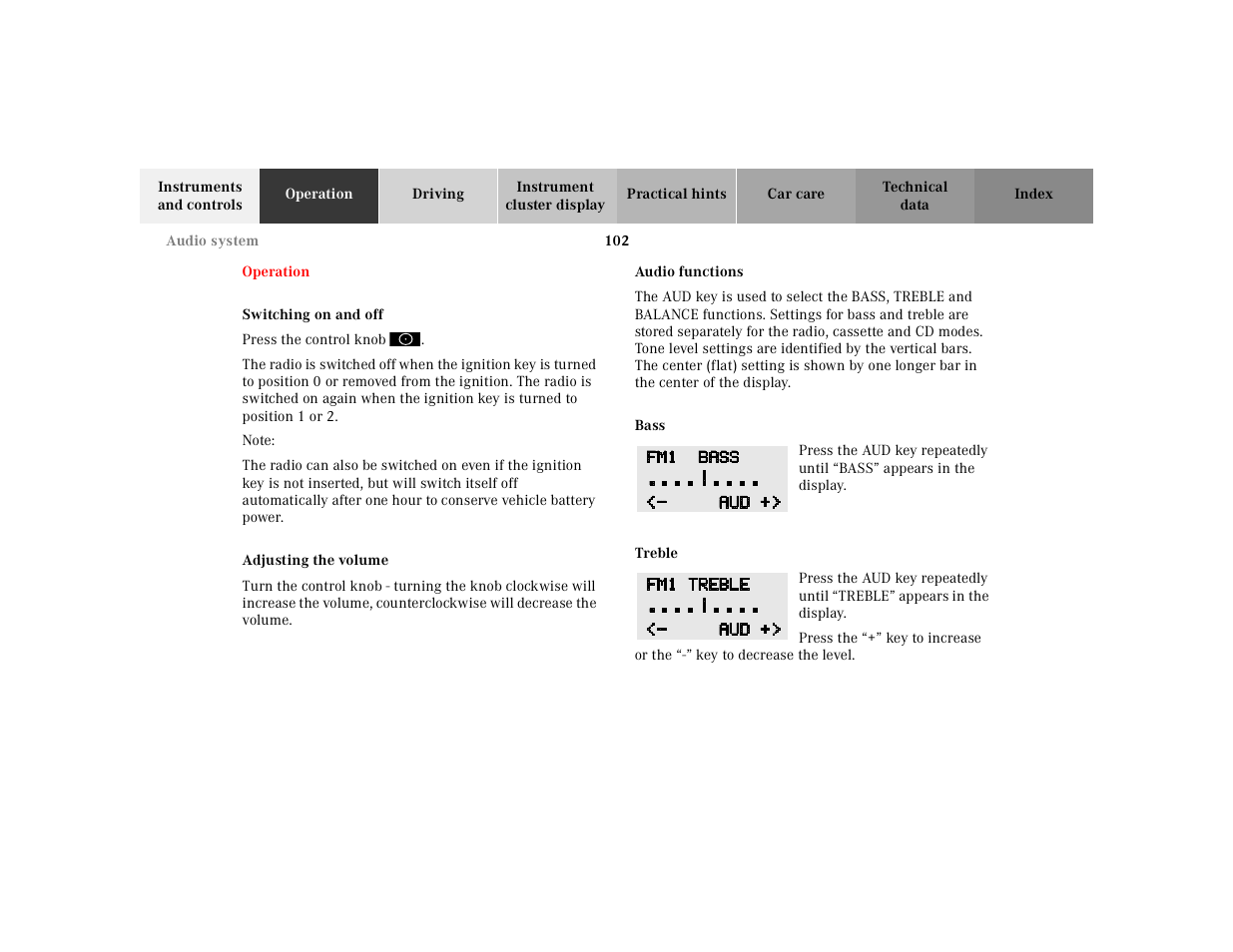 Mercedes-Benz 2002 SL 600 User Manual | Page 106 / 302