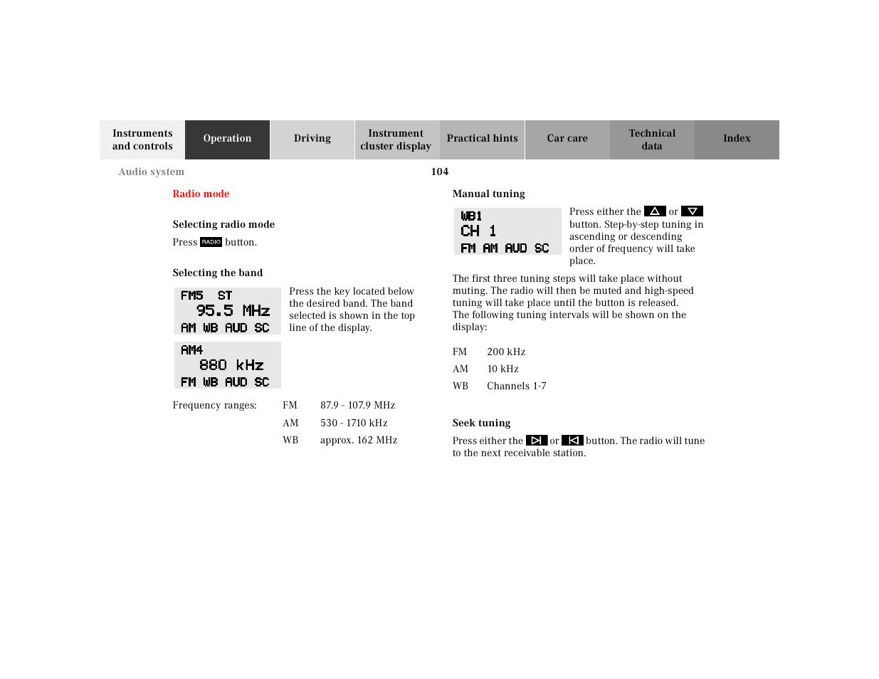 Mercedes-Benz 2002 SL 600 User Manual | Page 108 / 302