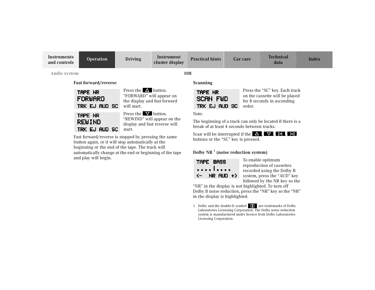 Mercedes-Benz 2002 SL 600 User Manual | Page 112 / 302