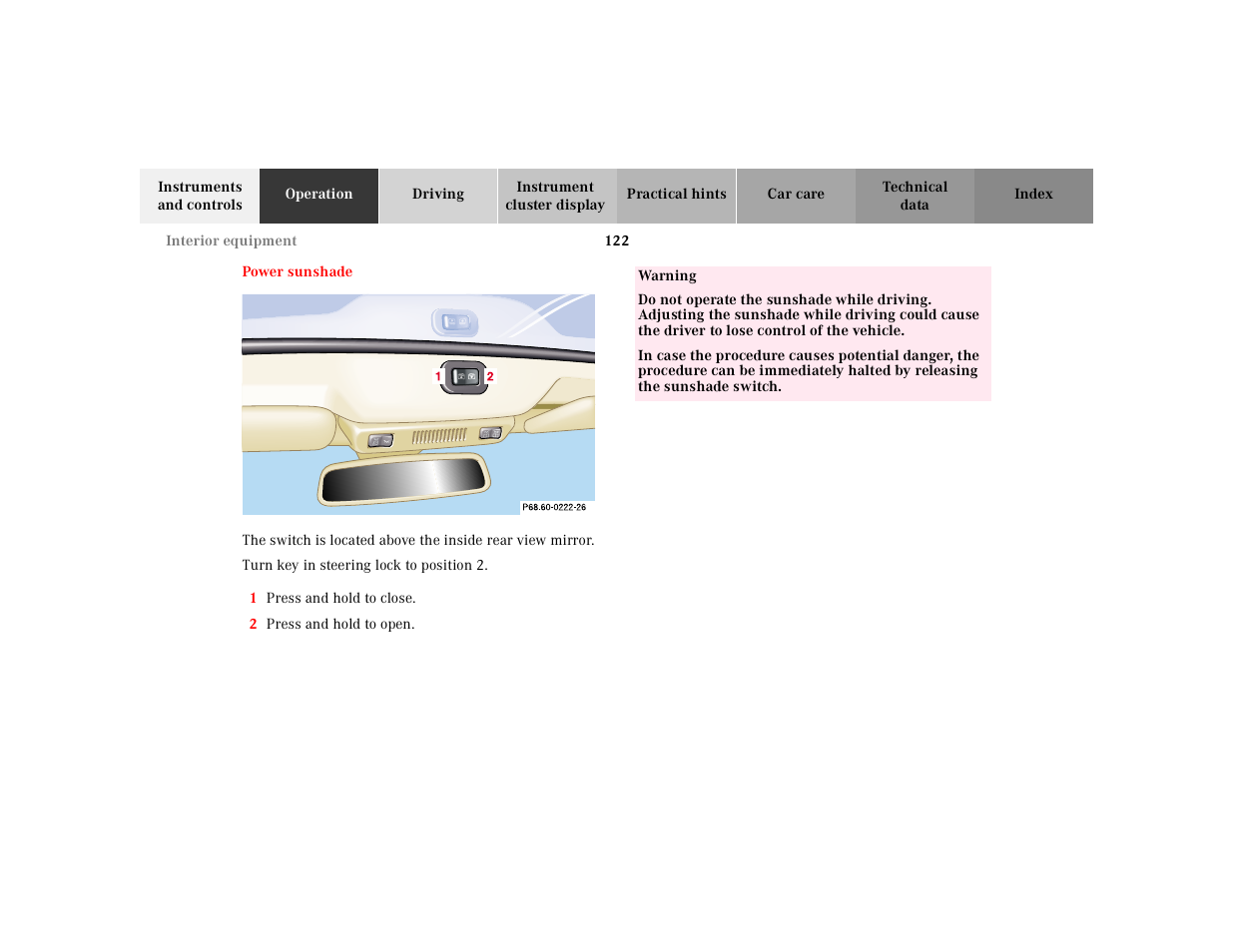 Mercedes-Benz 2002 SL 600 User Manual | Page 126 / 302