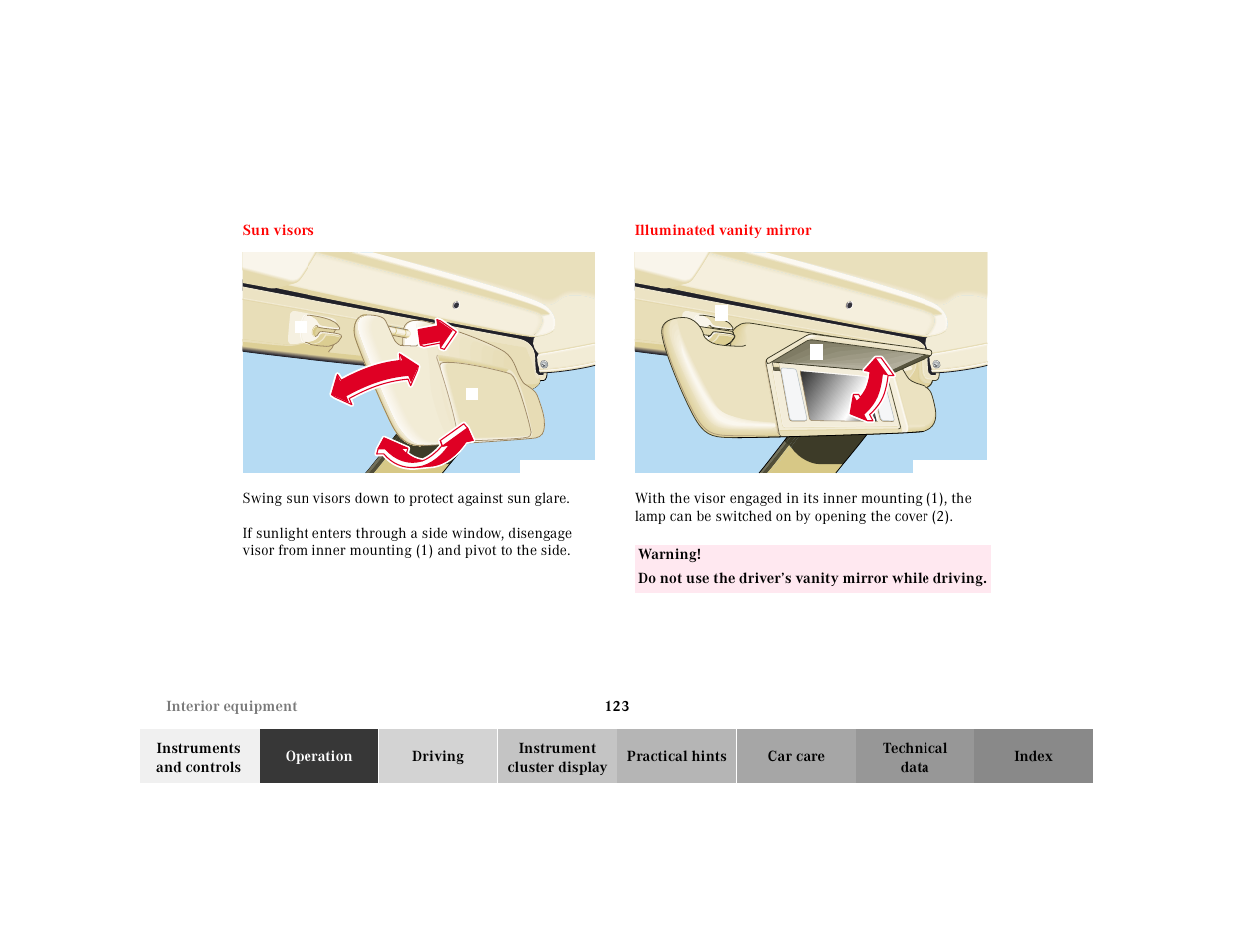 Mercedes-Benz 2002 SL 600 User Manual | Page 127 / 302