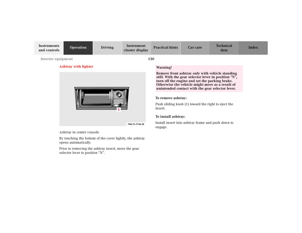 Mercedes-Benz 2002 SL 600 User Manual | Page 134 / 302