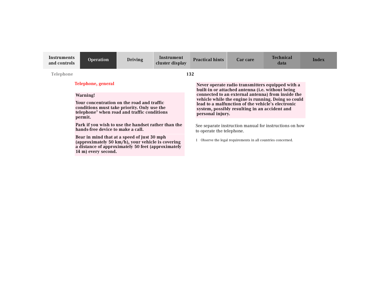 Mercedes-Benz 2002 SL 600 User Manual | Page 136 / 302