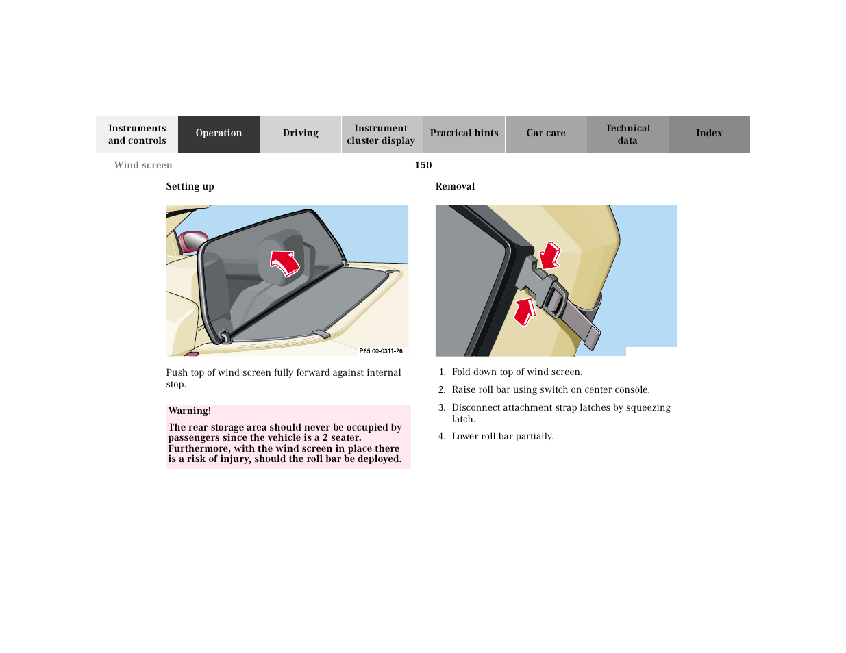Mercedes-Benz 2002 SL 600 User Manual | Page 154 / 302