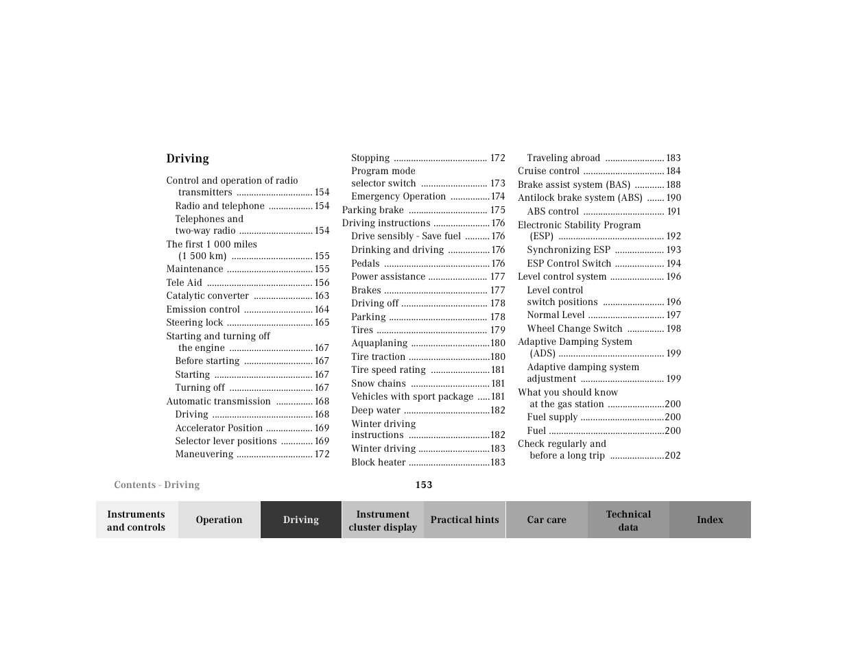 Mercedes-Benz 2002 SL 600 User Manual | Page 157 / 302