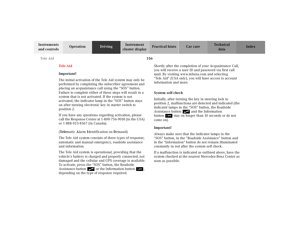 Mercedes-Benz 2002 SL 600 User Manual | Page 160 / 302