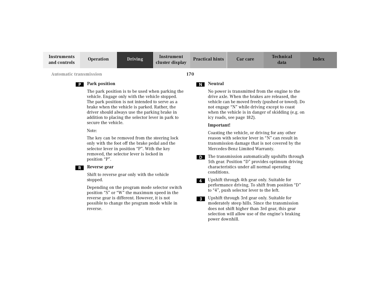 Mercedes-Benz 2002 SL 600 User Manual | Page 174 / 302