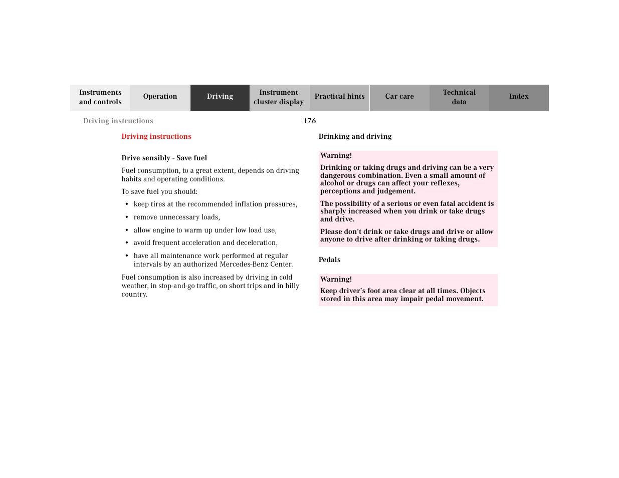 Mercedes-Benz 2002 SL 600 User Manual | Page 180 / 302
