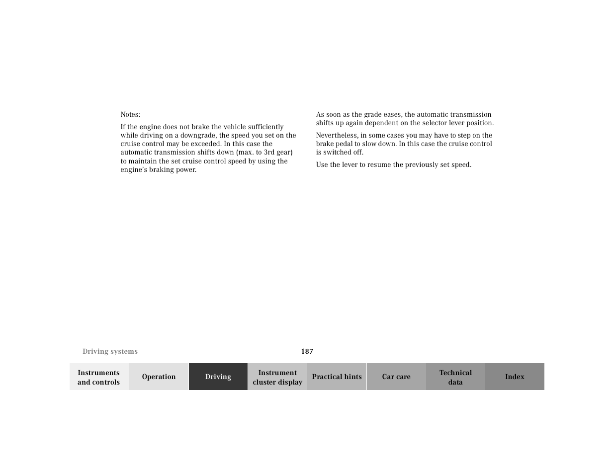 Mercedes-Benz 2002 SL 600 User Manual | Page 191 / 302