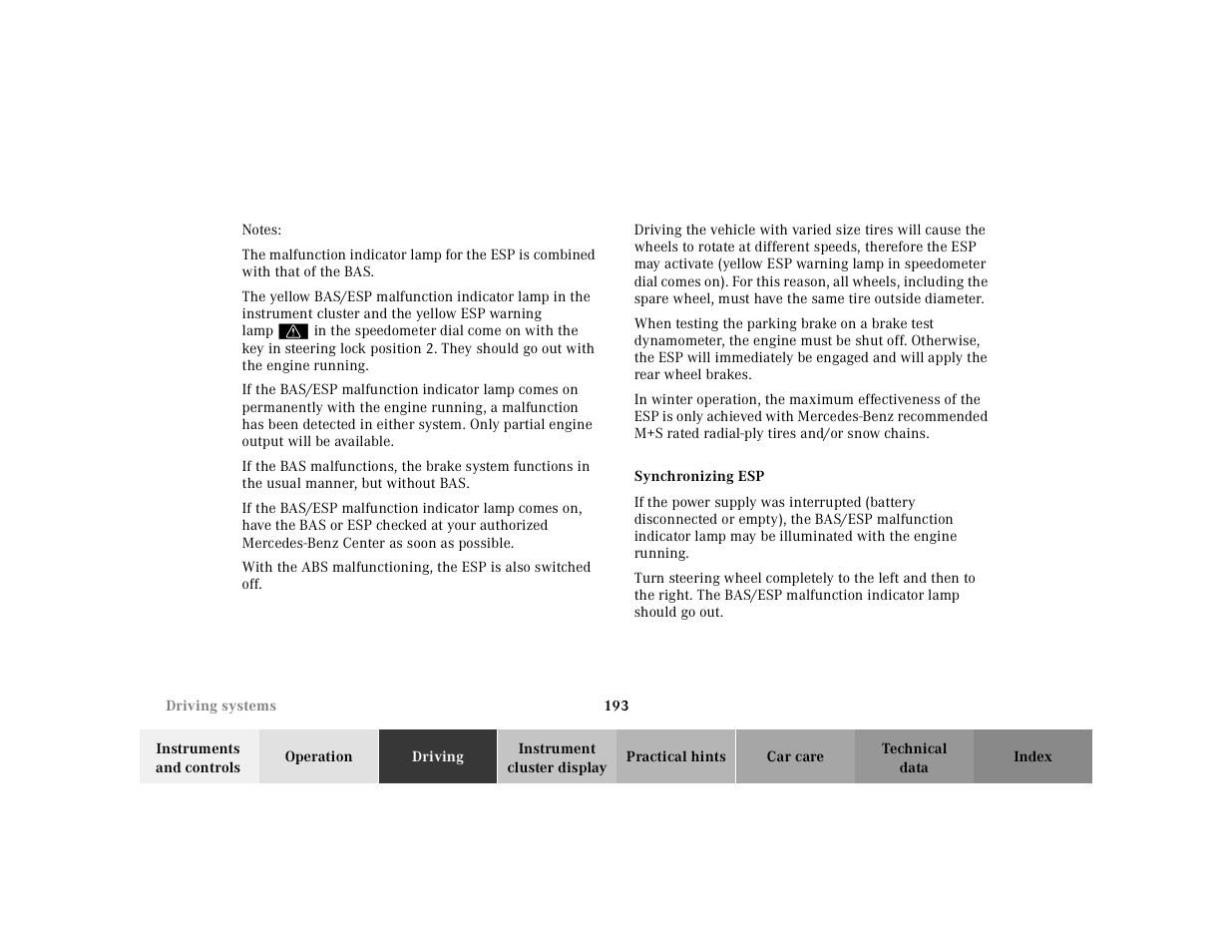 Mercedes-Benz 2002 SL 600 User Manual | Page 197 / 302