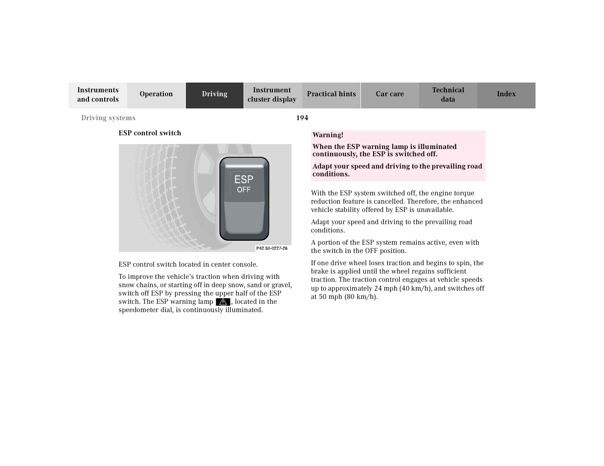Mercedes-Benz 2002 SL 600 User Manual | Page 198 / 302
