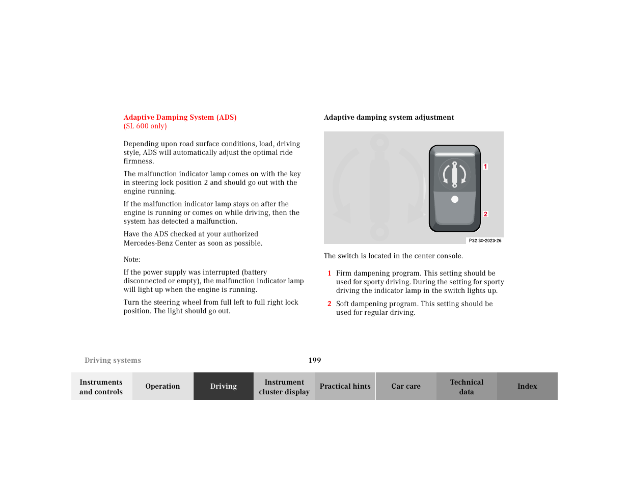 Mercedes-Benz 2002 SL 600 User Manual | Page 203 / 302