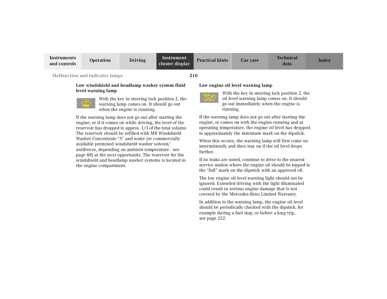 Mercedes-Benz 2002 SL 600 User Manual | Page 214 / 302