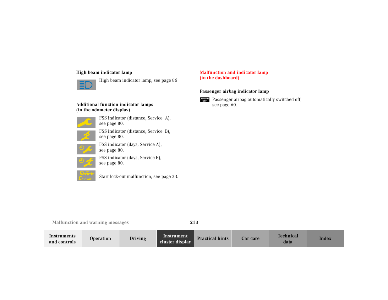 Mercedes-Benz 2002 SL 600 User Manual | Page 217 / 302