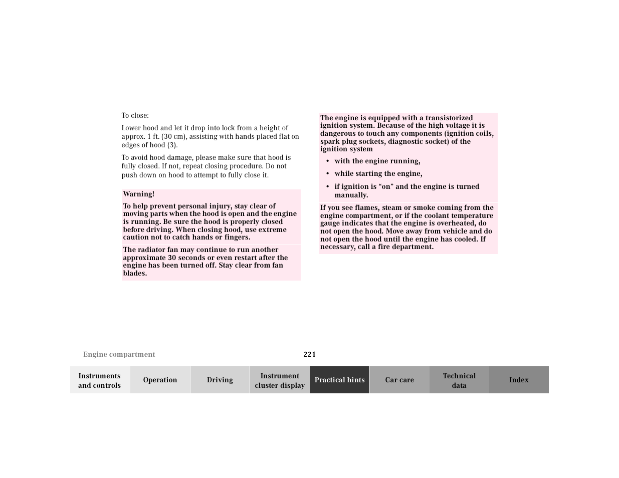 Mercedes-Benz 2002 SL 600 User Manual | Page 225 / 302