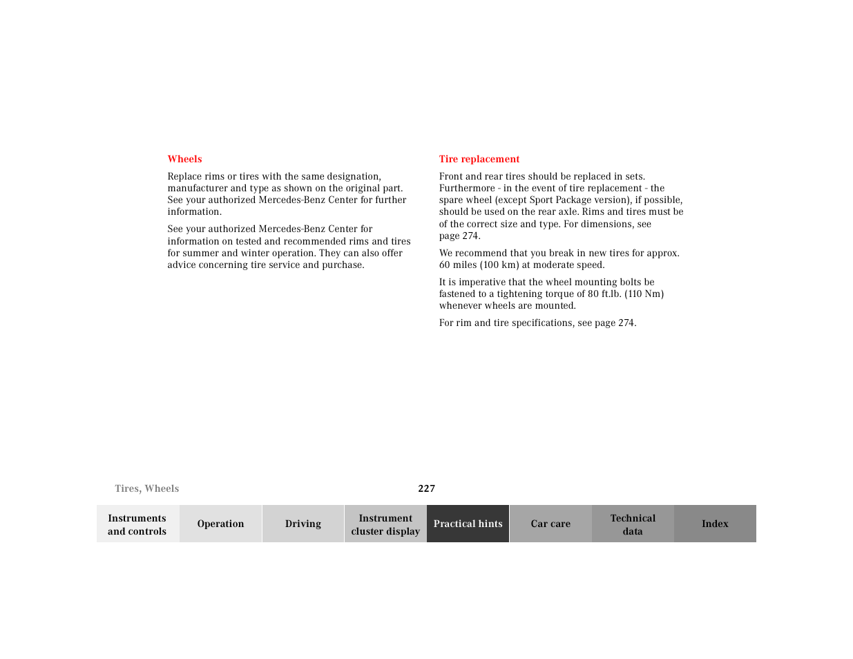 Mercedes-Benz 2002 SL 600 User Manual | Page 231 / 302