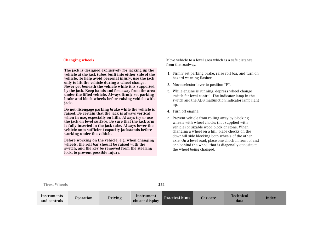 Mercedes-Benz 2002 SL 600 User Manual | Page 235 / 302